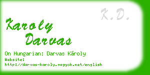 karoly darvas business card